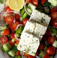 Greek Salad with Lemon and Oregano